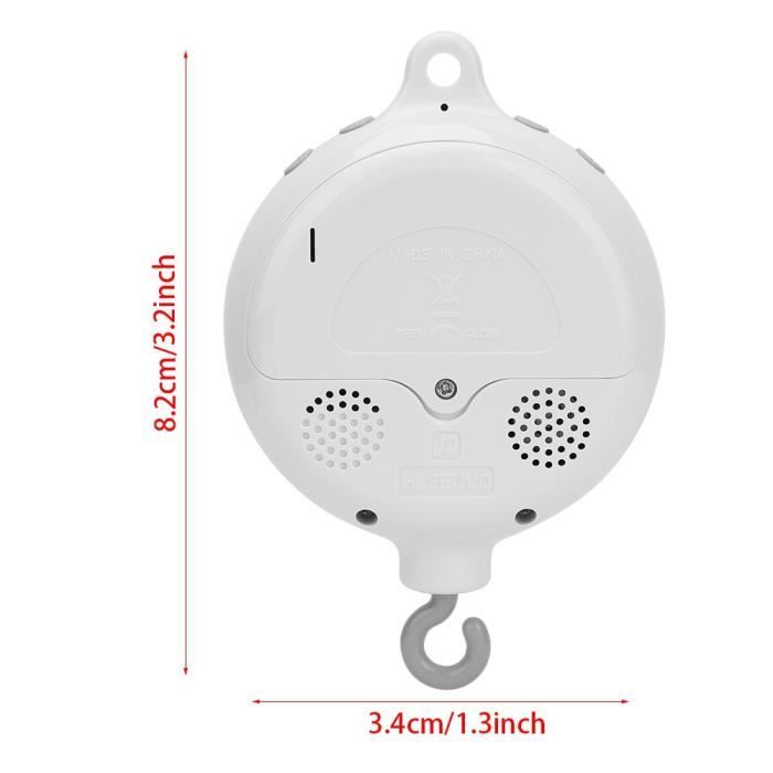 Boîte à Musique Mobile Bébé 35 Mélodies - Rotative En Bois Avec Support Téléphone