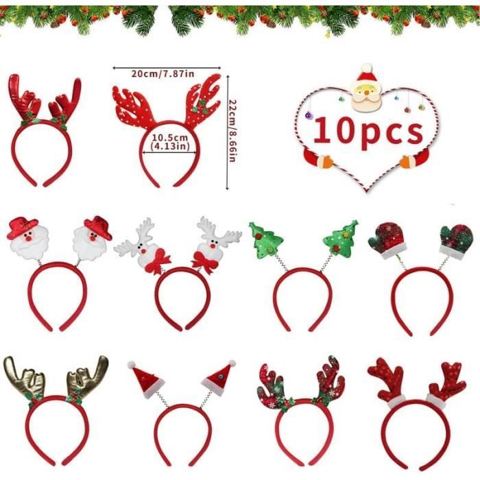 Lot De 6 Serre-Têtes De Noël Pour Filles Et Femmes (Ronds-2)[n2675] - Au quotidien
