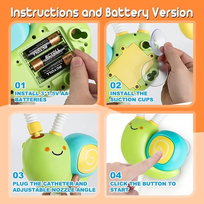 Yookidoo Douchette Bain Éléphant Turquoise - Jouet Bain bébé - Jeu Bain et Douche Eveil des Sens - Tuyau Aspergeur Jouet de Bain bébé - Cadeau bébé de