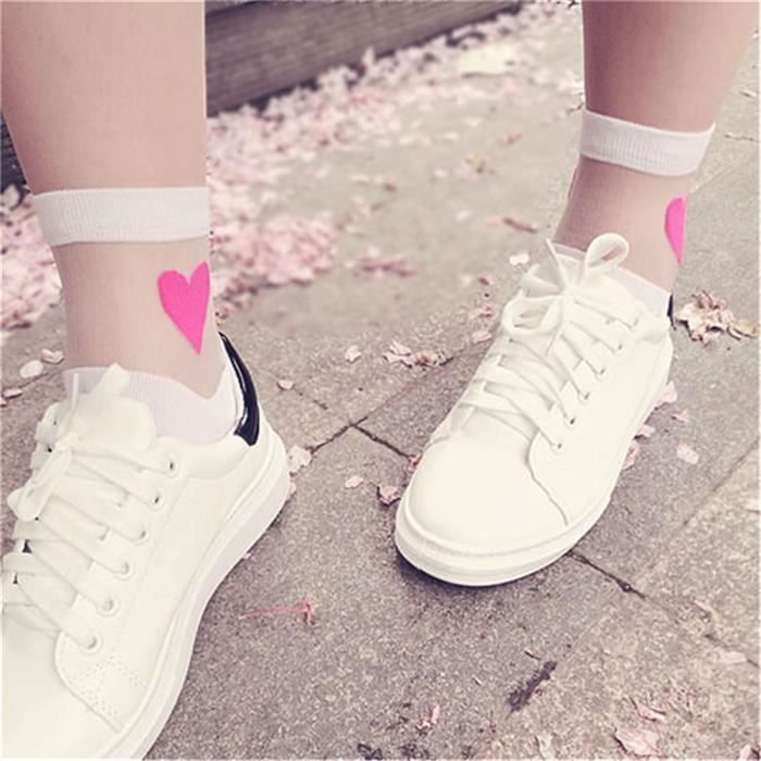 Chaussettes transparentes motif cheap