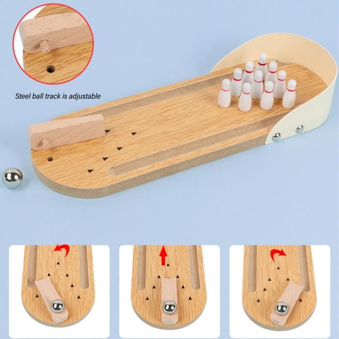 Bowling électronique pour enfants, jeu de bowling à réinitialisation automatique avec lumière et son, jeu de bowling d'intérieur pliable de 3,5 m pour s'amuser en famille Bowling électronique pour enfants, jeu de bowling à réinitialisation automatique avec lumière et son, jeu de bowling d'intérieur pliable de 3,5 m pour s'amuser en famille