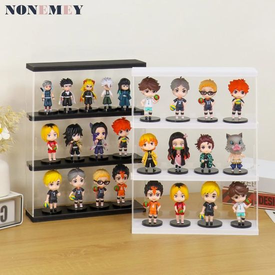 Boîte vitrine en acrylique, For les objets de collection, les figurines d'action/les minifigures(Black,(LxWxH)40x35x20cm