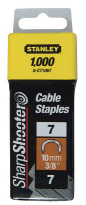 Agrafes cavaliers 12 mm type 7 boîte de 1000 - STANLEY - 1-CT108T