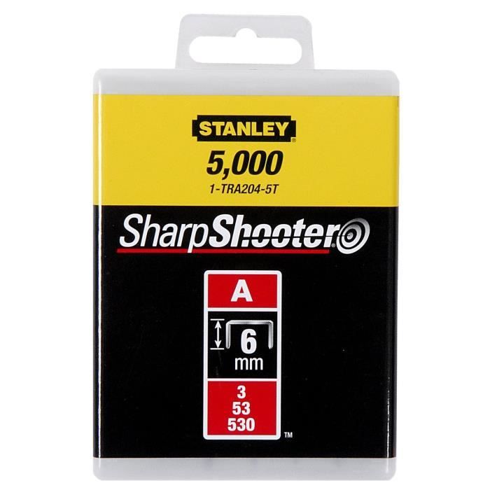Stanley 1000 agrafes plates 12mm-1/2