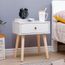 Chevet Table Basse Avec Un Tiroir De Rangement 2pcs 40 30 50cm