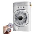 Climatiseur Mobile avec Télécommande, Ventilateur avec Refroidissement par Eau 600ML, 3 Vitesses de Vent, 7 Couleurs de Lumière