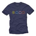 MAKAYA Retro Gamer Tee Shirt Homme - Idee Cadeau Geek Bleu-0