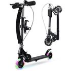 JIATZOCN Trottinette Enfant - Pliable - LED Roues Clignotantes - Hauteur Réglable - 100 kg Max