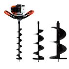 GT GARDEN - Tarière thermique 52 cm3, 3 CV + lot de 3 mèches (100, 200 et 300 mm)