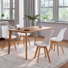 IDMARKET Lot de 4 chaises scandinaves SARA blanches pour salle à manger
