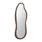 SWEEEK Miroir organique AUSTIN en bois d'hévéa. couleur noyer. 120 cm