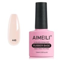 AIMEILI-Vernis Semi Permanent Gel Rubber Base Coat Nude Couleur Gel Polish-UV LED Renforcement et Réparation de Manucure-10ml[448]