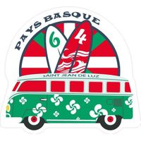 Van Pays Basque 64 SAINT JEAN DE LUZ autocollant logo 567 adhésif sticker (Taille: 40 cm)