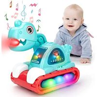 Jouets de d'apprentissage,musicaux de voiture de dinosaure avec sons et lumières, cadeaux pour bébés de 6 à 12-18 mois