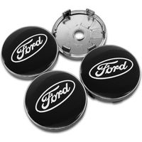 Moyeux de roue,Centre de roue de voiture avec emblème, 60mm, 4 pièces, cache-moyeu, pour Ford Focus 2 MK2 FL MK3-Type I set black -A