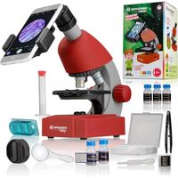 Bresser Junior Microscope pour enfants éclairage LED réglable Rouge