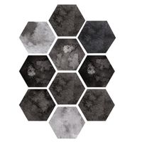 LAN Autocollant De Sol 10Pcs Stick Tiles Floor Decor, Hexagonal Diy Non-Slip Floor Sticker Tile Sticker Waterproof Linge Kit