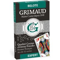 Jeu de société - GRIMAUD - Belote Grimaud Expert - 32 cartes - Carton 330g