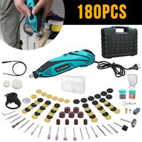 HENGMEI 180 Piece Mini Meuleuse Electrique Outil Rotatif Accessoires Kit pour Projets Artisanaux, Bricolage, Découpage, Gravure