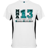 T-shirt homme MMA "MARSEILLE MARTIAL ARTS" | Tee shirt bicolor noir sport de combat Mixed Martial Arts Fight Sport - du S aux XXL