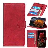 Etui Pour Samsung Galaxy A32 5G 6.5",Rouge Portefeuille mobile de style fente multi-cartes Premium Housse telephone de Protection