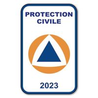 Autocollant Sticker - Vignette Caducée 2023 pour Pare Brise en Vitrophanie - V16 Protection civile  Protection Civile