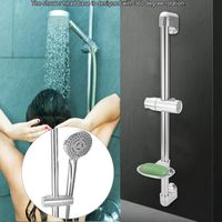 NAK Barre douche, barre coulissante bras d'extension douche, salle douche levage portative fixée au mur pour la maison