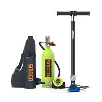 SMACO Équipement de Plongée sous-Marine Réservoir Bouteille d'oxygène, 1L Mini Bouteille de Plongée sous-Marine