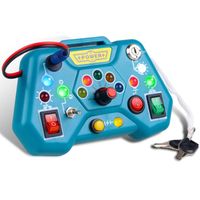 Ovshnrr Busy Board LED – Tableau D'Activités Montessori Avec 8 Interrupteurs Et Lumières – Jouet Sensoriel Portable Dès 1 An – Cadeau Éducatif