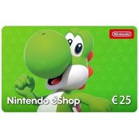 Carte cadeau numérique de 25€ à utiliser sur le Nintendo eShop