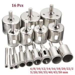 5Pcs 16 mm Diamond Coated Drill Bit Trou Coupeur Scie Verre Carrelage Céramique Marbre NEUF