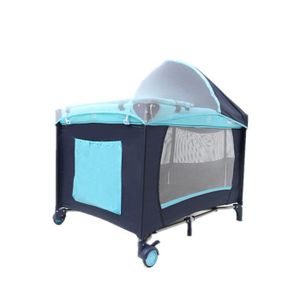 Taille Unique Portable Pliable Pour Bebe Enfants Infant Lit Bebe Lit Bebe Berceau Fermeture Eclair Moustiquaire Tente Pliable Avec Coussin De Couchage Bleu Sacos De Dormir Juguetes Y Juegos