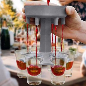 Fontaine à shot Grijs comprenant 6 verres à shot Transparent + Bouchons de  fuite 