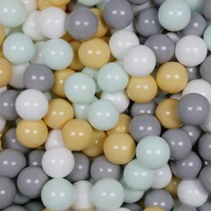 BALLES PISCINE À BALLES Mimii - Balles de piscine sèches 400 pièces - blanc, menthe clair, gris, beige