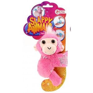 peluche singe rose