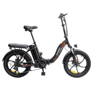 VÉLO ASSISTANCE ÉLEC FAFREES F20 Vélo électrique 20 pouces Cadre pliant E-bike 7 vitesses avec batterie au lithium amovible 15AH - Noir