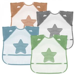 BAVOIR Lot de 4 bavoirs pour bébé imperméables - Manches 