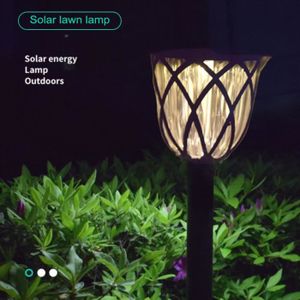 BALISE - BORNE SOLAIRE  6 pièces solaire étanche jardin lumière IP65 LED lampe d'insertion 42 cm de haut prise de terre décor extérieur pour pelouse nouveau