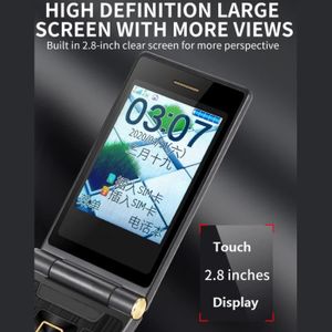 Téléphone portable Sonew Téléphone portable à clapet double écran G10