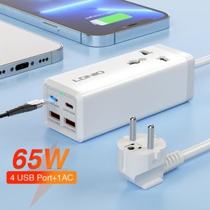 CHARGEUR - ADAPTATEUR  Chargeur USB C 65W à 4 Ports,pour ordinateur porta