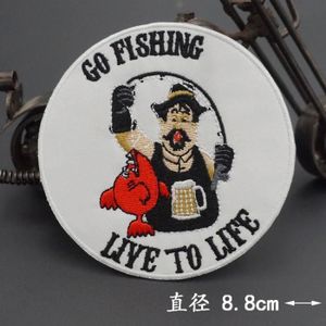 INSIGNE AD 112 Iron on -GO FISHING – patchs brodés sur le 