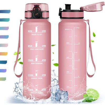 Gourde Sport, Sans BPA, Étanche & , Bouteille D'Eau Avec Marqueur De Temps Et Filtre, Convient Pour Enfant & Adulte - Sport