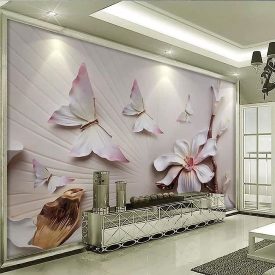 Tableau Decoration Murale Salon Moderne Xxl 140X70Cm - Papier Peint Avec  Trois Dimensions Soie Rose 3D Moderne Murale Pour S[H2626] - Cdiscount  Maison