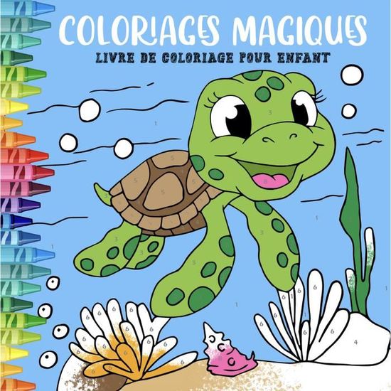 Livre de coloriage magique enfant | 20 dessins d'animaux à colorier | Cahier d'activités pour enfants de 4 à 8 ans.