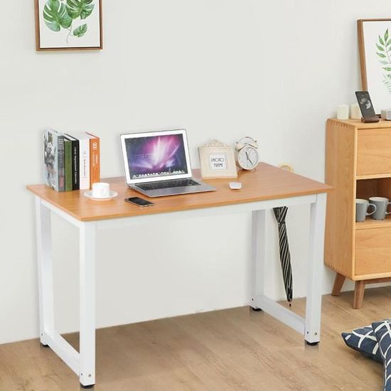 Table d'ordinateur bureau simple MEUBLE DE BUREAU moderne bois table de  lecture - Cdiscount Maison