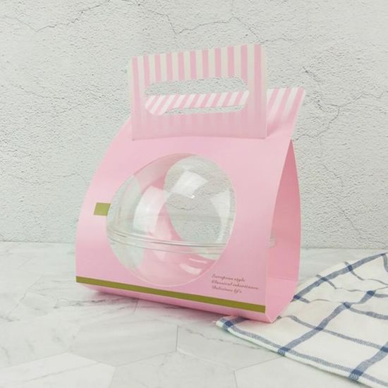 XiYee Lot De 2 Boîtes à Gâteaux Transparents 8 Pouces – Double Couche Avec Ruban, Idéales Pour Cupcakes & Pâtisseries