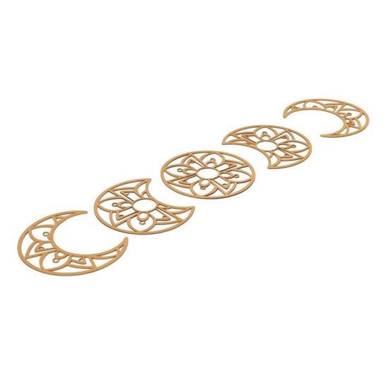 BEBUSINGOTO Bois Phase de Lune Décoration Murale Suspendus Bohème Wall BEBUSINGOTO Bois Phase de Lune Décoration Murale Suspendus Bohème Wall