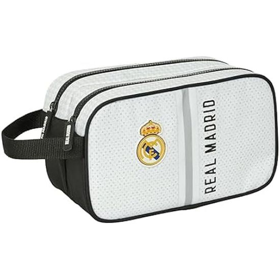 Trousse Barca Safta Real Madrid 1ère équipe 24/25 - Trousse Scolaire Pour Enfant, Avec 28 Outils Inclus, Idéale Pour Les Enfants De 5 à 14 Ans, Confortable Et Polyvalente, 12,5 X 4 X 19,5 Trousse Foot