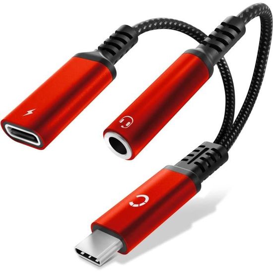 2pcs) Adaptateur USB C Jack de Casque 3,5mm,écouteurs Audio Numérique