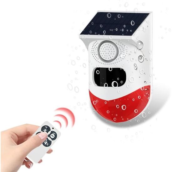 Alarme de Cambrioleur de Solaire,iKiKin PIR étanche de Porte extérieure, avec